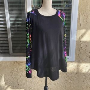 Rainbow Splash Baseball T